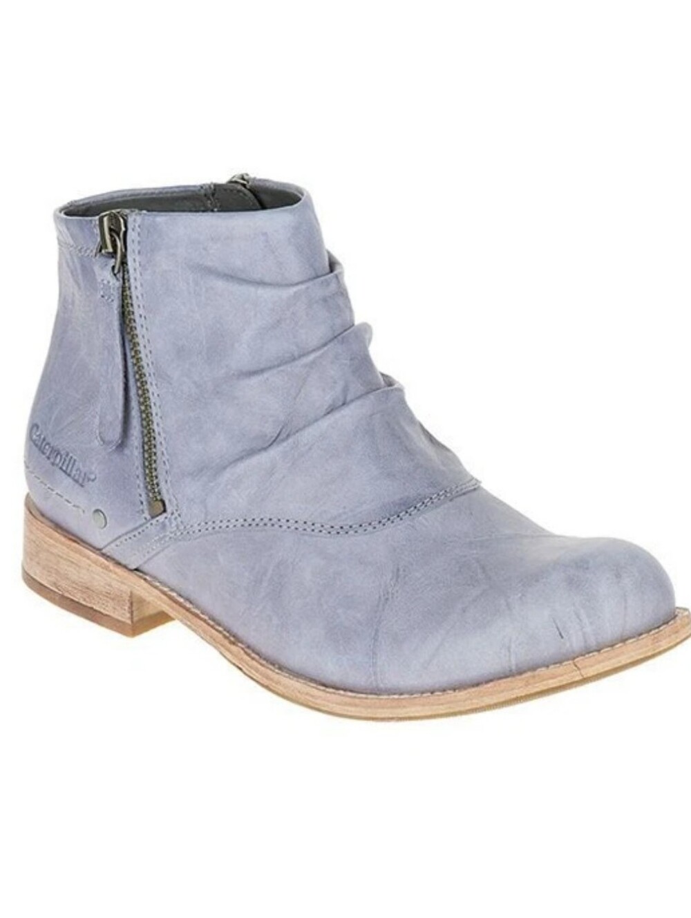 CAT Irenea Leather Slouchy Ankle Chukka Boot Gray Sz 8 Cottagecore Goblincore
